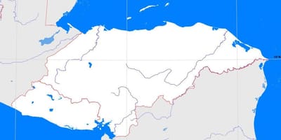 洪都拉斯空白的地图