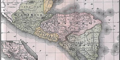 地图上的英属洪都拉斯