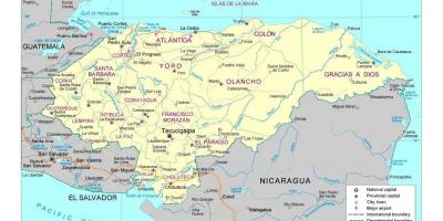 洪都拉斯的地图与城市