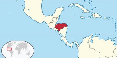 洪都拉斯位于世界地图