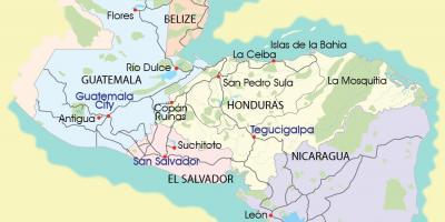 地图洪都拉斯，莫斯基蒂亚省